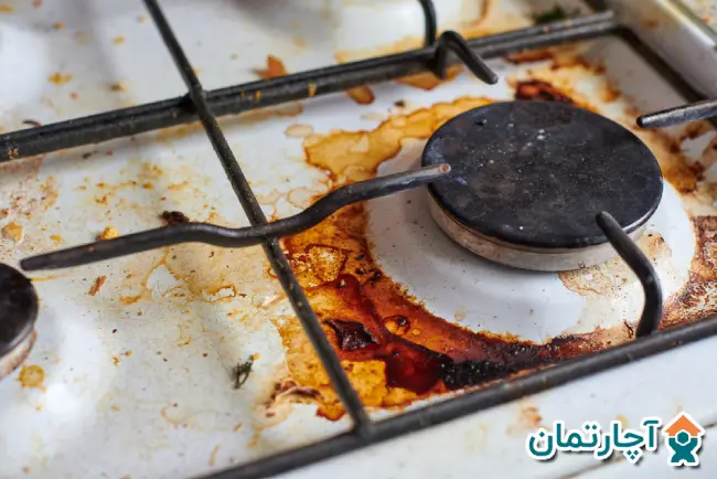 تميز كردن گاز استيل سوخته