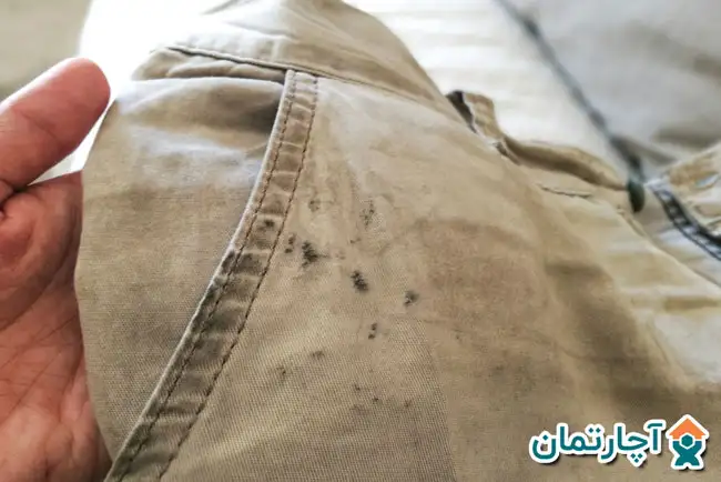 از بین بردن لکه چربی روی لباس