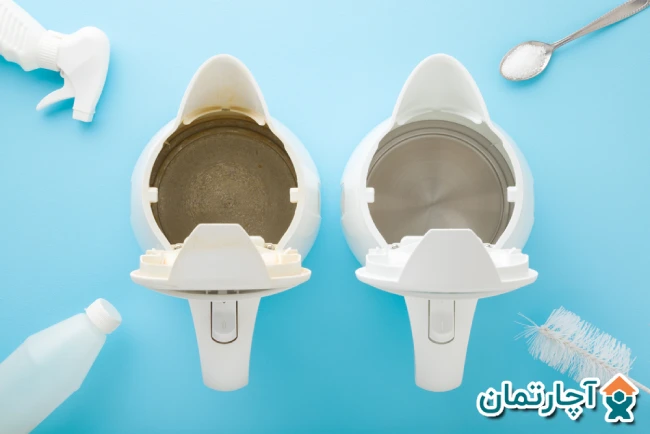 از بین بردن رسوبات کتری