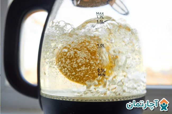 آب لیمو برای از بین بردن رسوبات کتری
