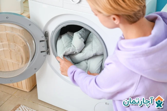 نحوه شستن کاپشن پر در ماشین لباسشویی