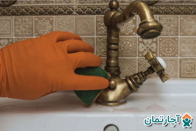 تميز كردن شيرآلات برنجی