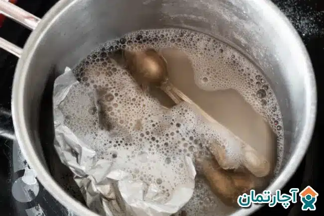 تميز كردن ظروف نقره