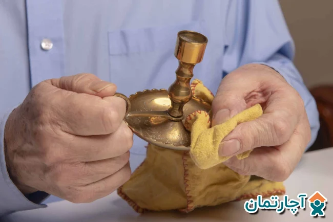 طرز تميز كردن ظروف برنجی