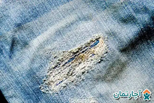 ترمیم لکه وایتکس روی جین
