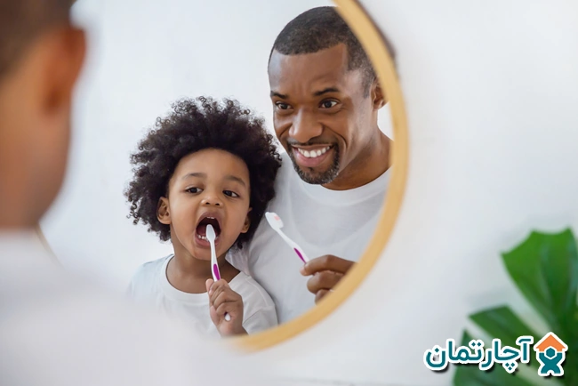 مسواک زدن بچه ها
