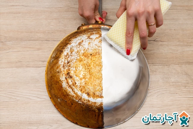 تمیز کردن قابلمه استیل